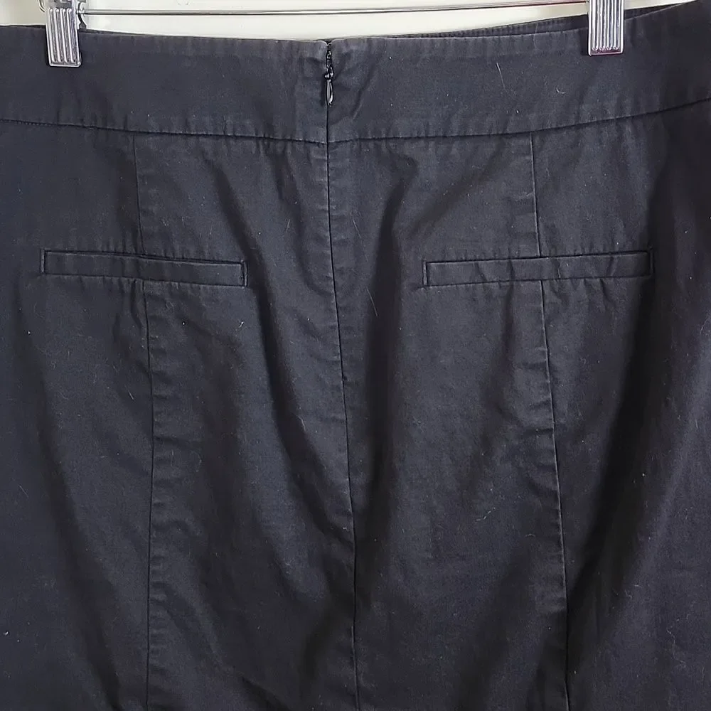 Ann Taylor Black Madison Skirt, Unlined Above The Knee Skirt, Women's Size 10